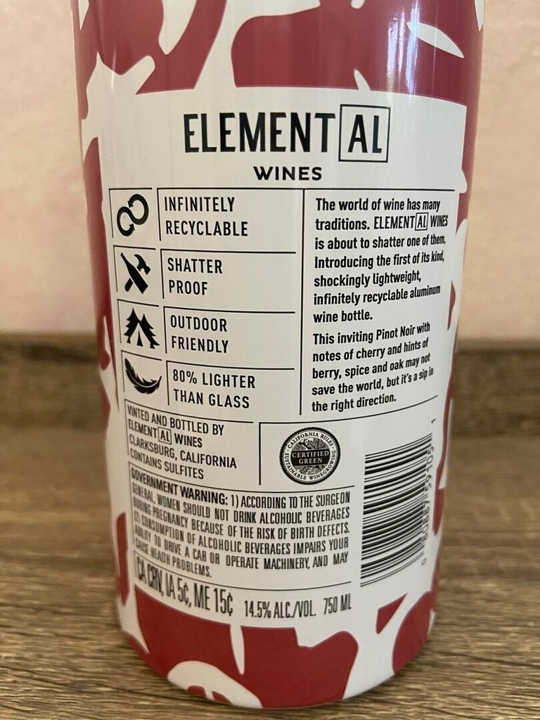 Elemental Pinot Noir 750ml 